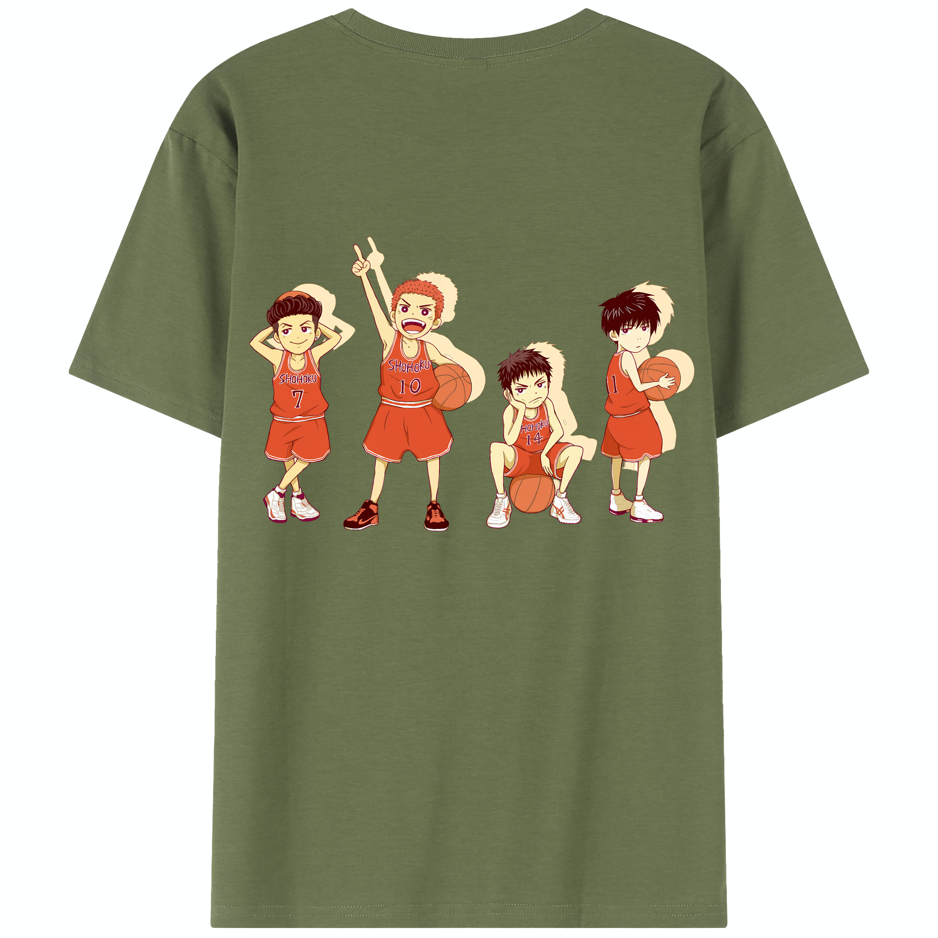 SLAM DUNK／スラムダンク 綿100％半袖Tシャツ（背面プリント）